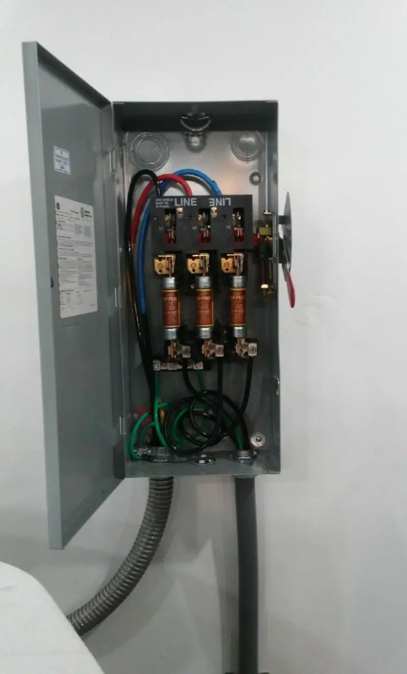 Three-phase disconnect switch installed for Electrical Wiring & Rewiring in Kaysville