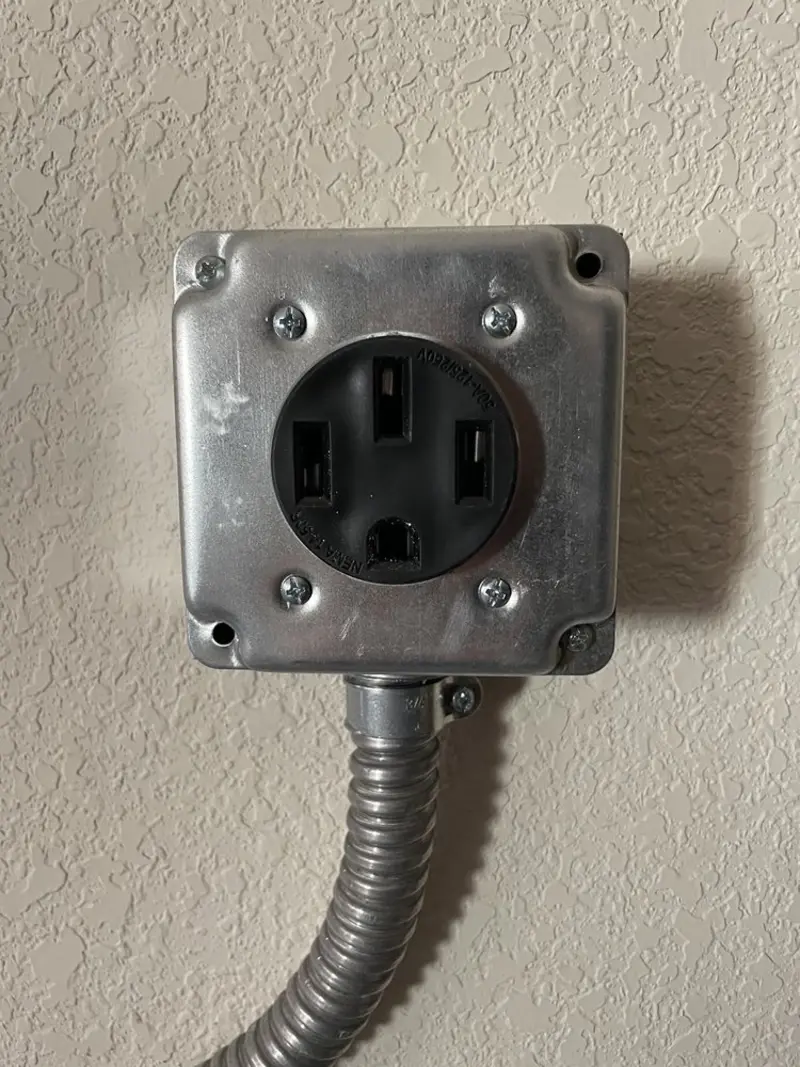 NEMA 14-50 outlet installed for Electrical Panel Upgrade in Kaysville